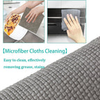 Folded durable kitchen scrub cloth, compact and ready for storage.