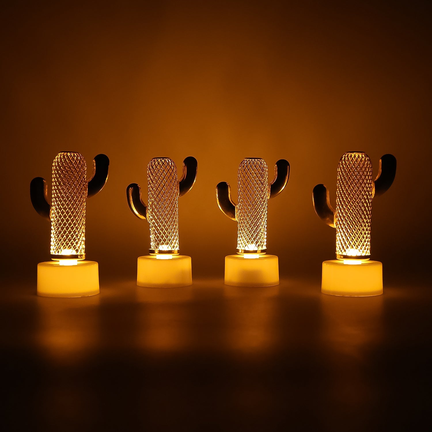 Cactus Shaped Flameless LED Candles in a gift box, suggesting a unique present for decor enthusiasts.