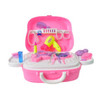 Open kids' makeup case revealing safe cosmetic toy accessories.