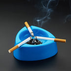 Close-up of heat-resistant surface of plastic ashtray