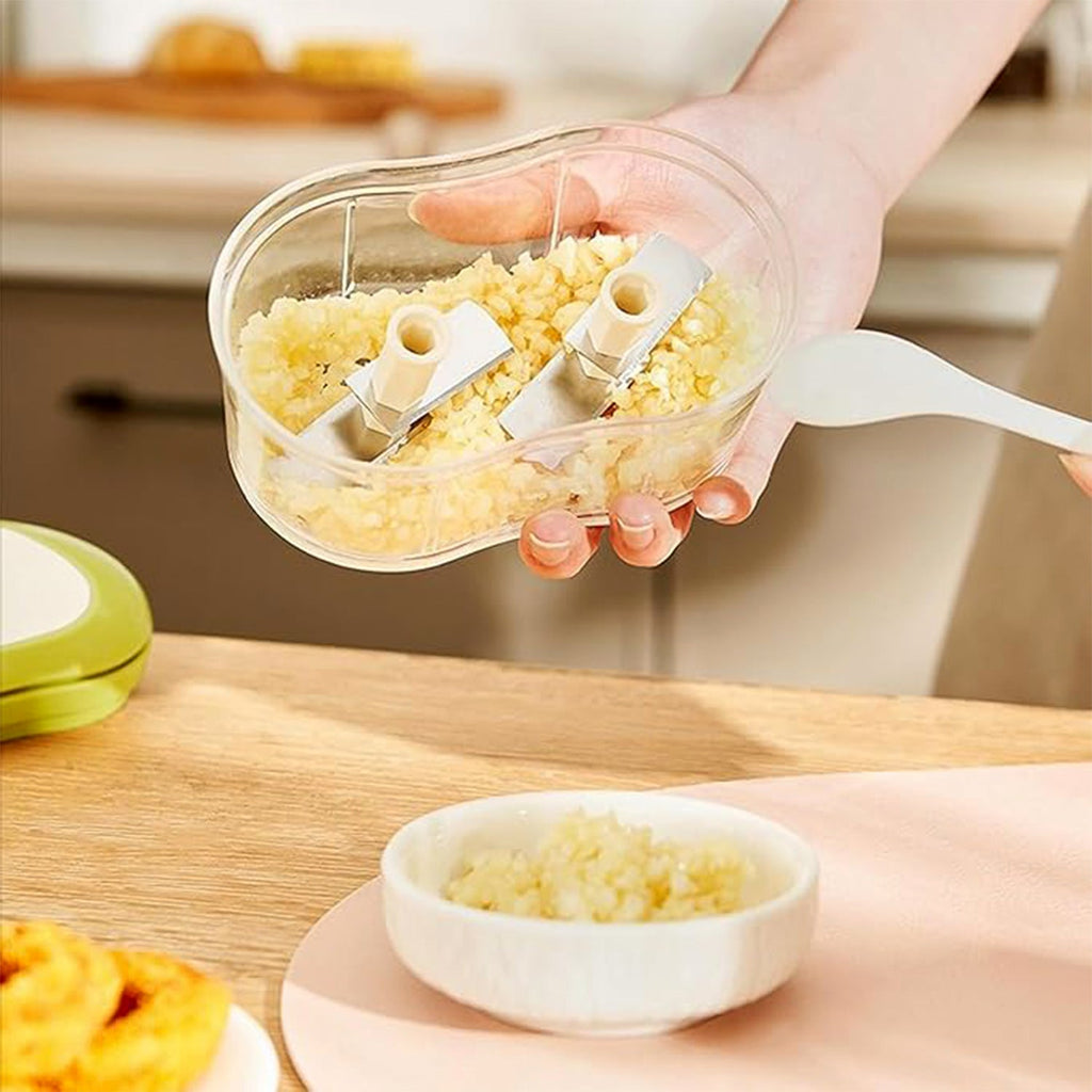 Detachable parts of manual garlic chopper for quick and simple cleaning