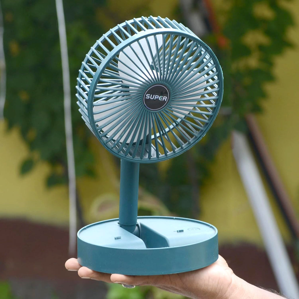 Close-up of the Portable Desktop Fan showcasing its adjustable head and control panel.