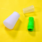 Flexible silicone oil bottle and basting brush, ideal for healthy cooking.