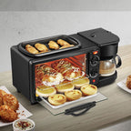 The versatile 3-in-1 Breakfast Maker set up on a kitchen counter.