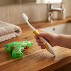 Fun airplane toy toothbrush set for toddlers and young children