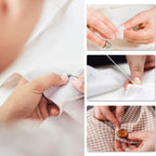 Compact sewing kit with 62 tools, ideal for quick fabric repairs and DIY projects.