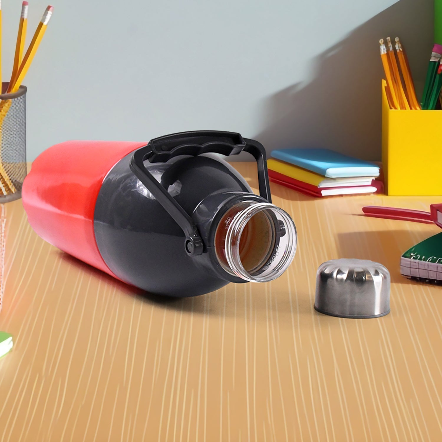 FuelSip insulated plastic sports bottle with leakproof design and easy carry handle