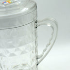 Close-up of the handle and lid of the Mocktail PET Plastic Jug, illustrating ergonomic design.