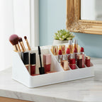 Multipurpose vanity makeup organizer box with compartments