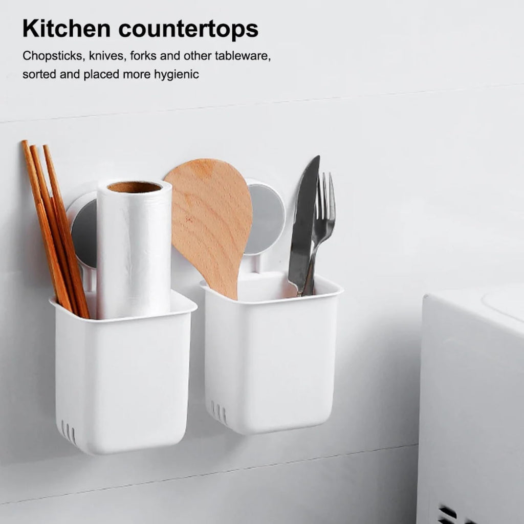 Bathroom storage organizer cup set holding toothbrushes