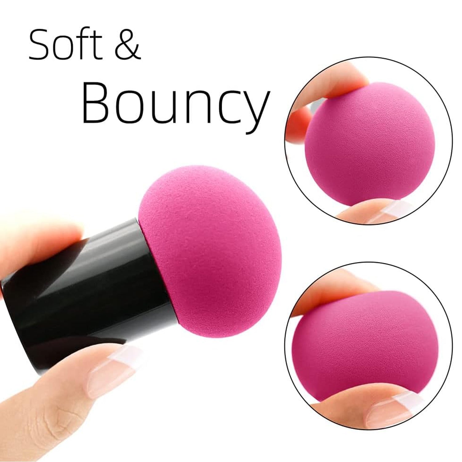 Ergonomic easy grip makeup sponge puff ideal for foundation