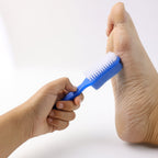 Close-up of soft nylon bristles on the foot scrubber brush