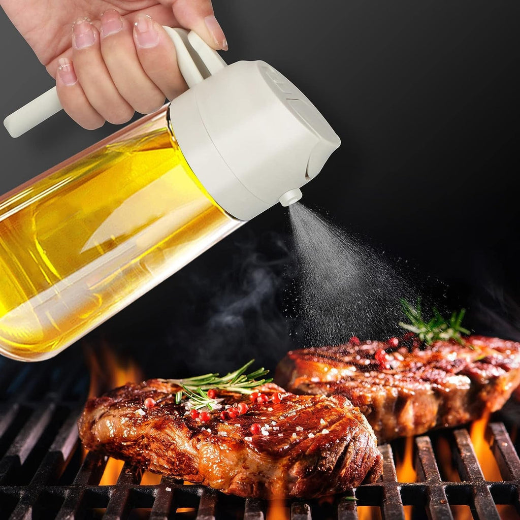 Oil spray bottle for controlled kitchen oil use