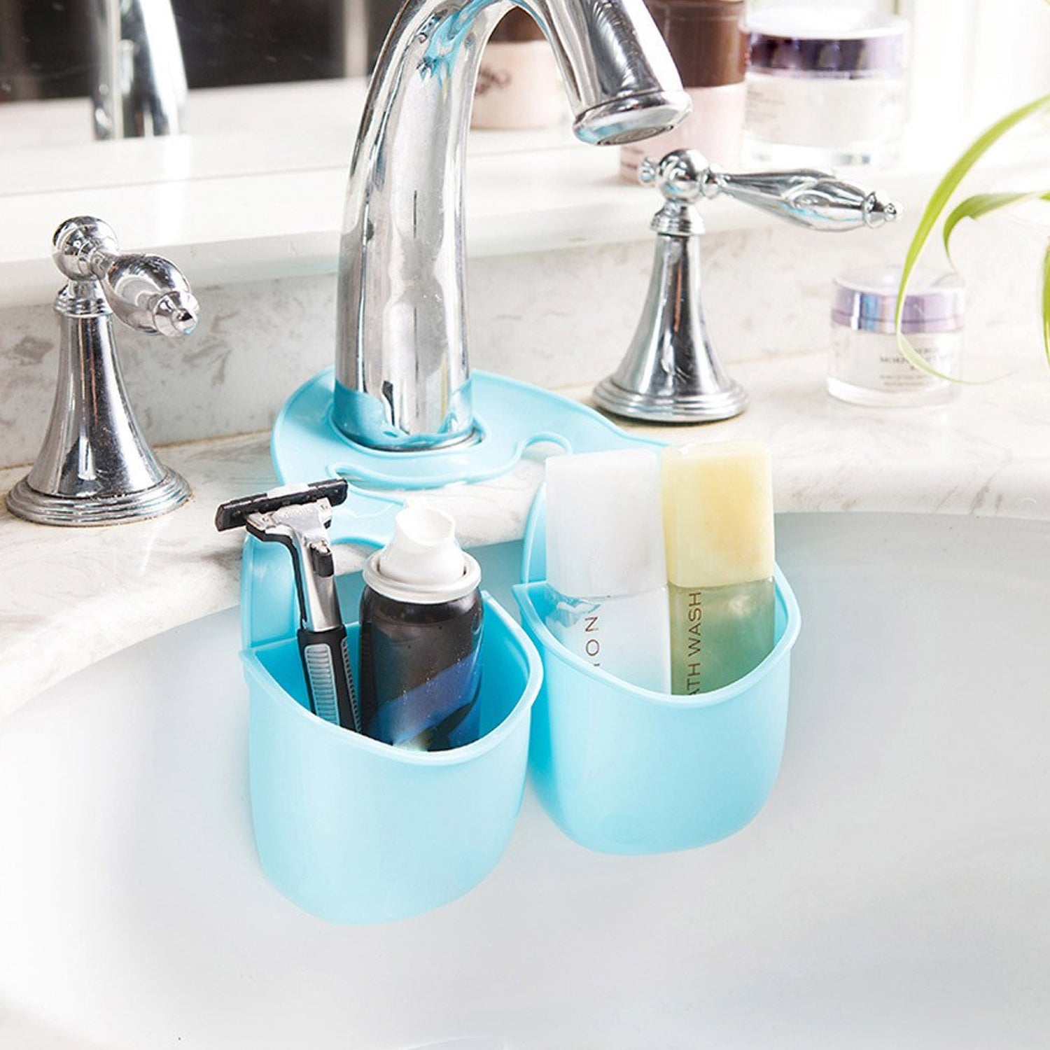 Kitchen organizer basket with drainage holes for hygiene