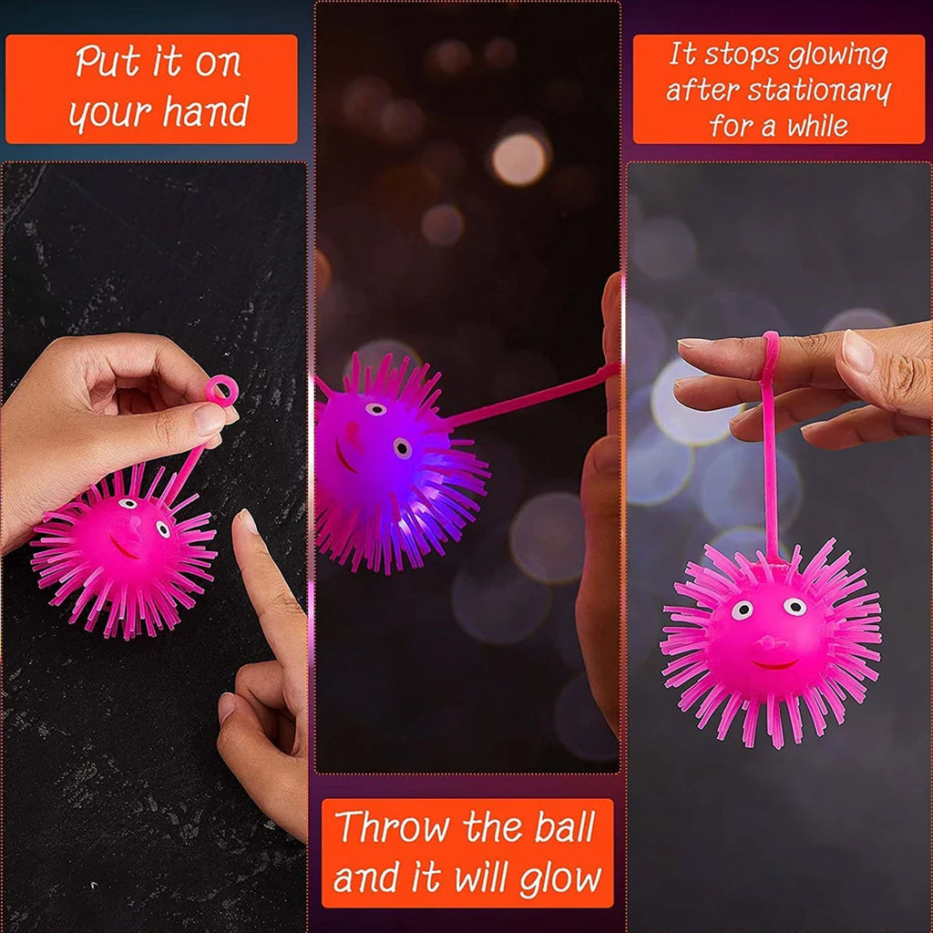LED light-up soft spiky stress relief ball toy