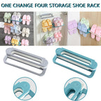 Space-saving wall mounted slipper stand for home entryway