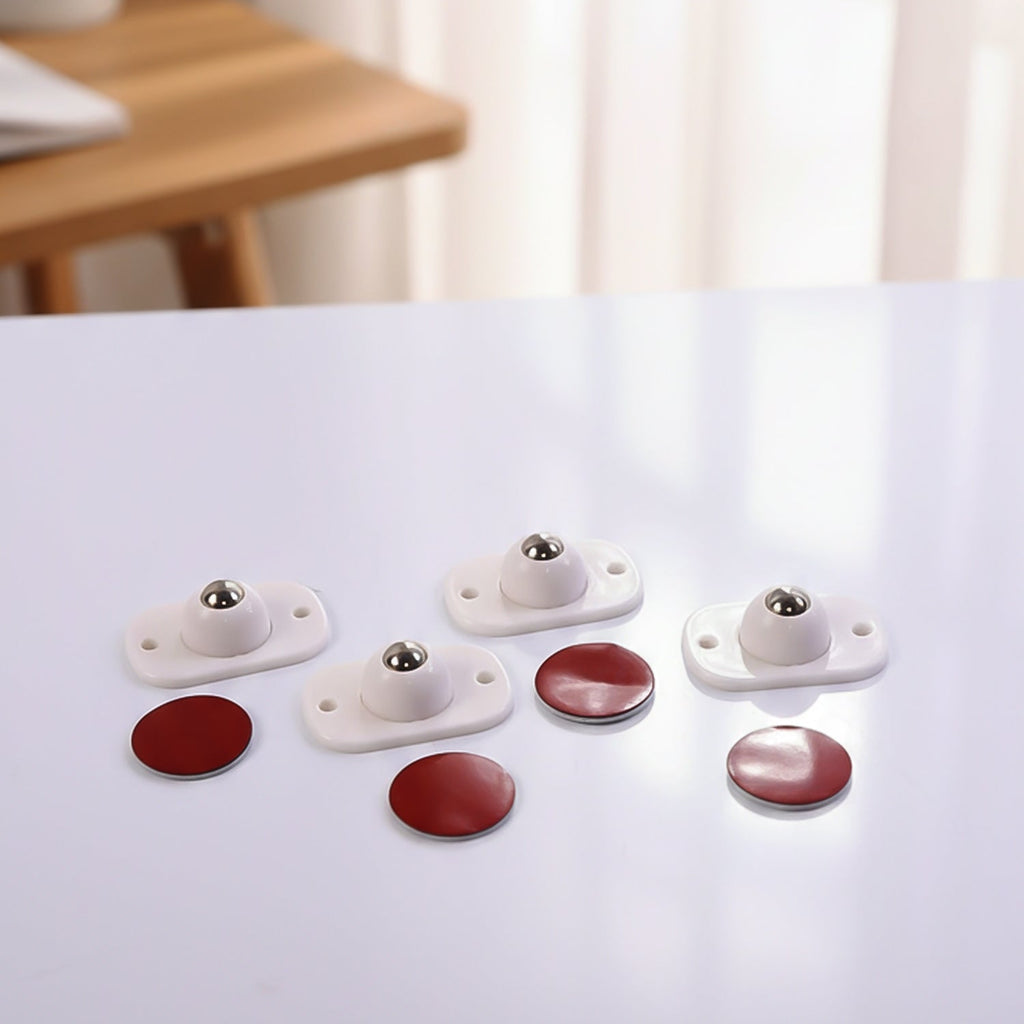 Mini caster wheels with smooth steel ball rotation for furniture