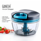 Top-down view of the 470ml Ganesh Wonder Chopper in a modern kitchen setting.