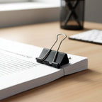 Metal binder clips with strong silver handles for easy use