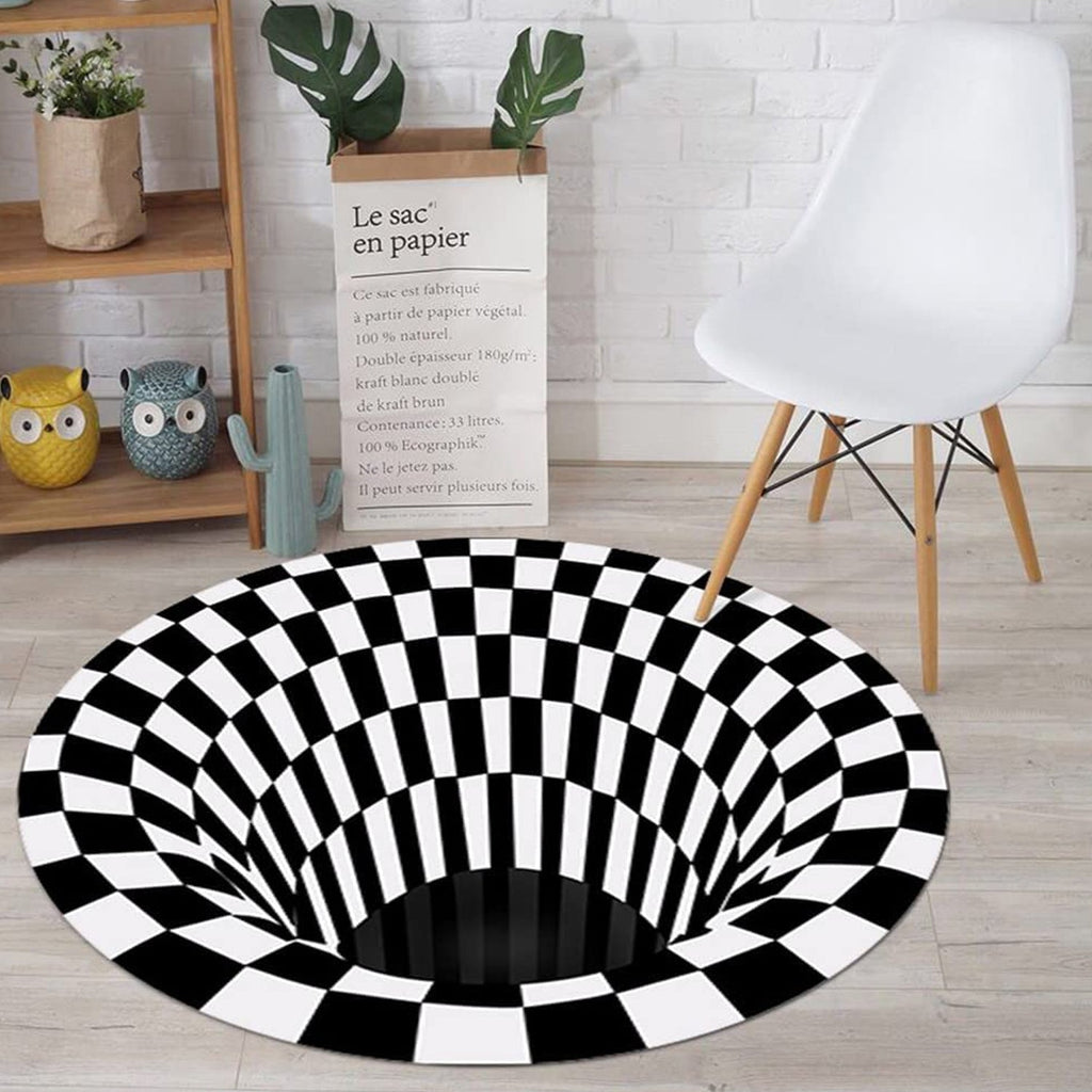 GalaxyGlow pattern on 3D space round non-slip carpet