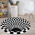 GalaxyGlow pattern on 3D space round non-slip carpet
