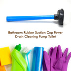 Handheld toilet plunger ready to clear stubborn blockages.