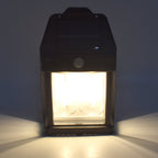 Waterproof plastic solar wall light mounted on exterior wall
