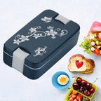 Airtight lunch box featuring removable compartments for easy cleaning and meal prep.