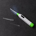 5-in-1 LED Flashlight Earpick with clear interchangeable ear wax removal heads
