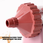 Manual juicer set components including screw extractor and pulp separator