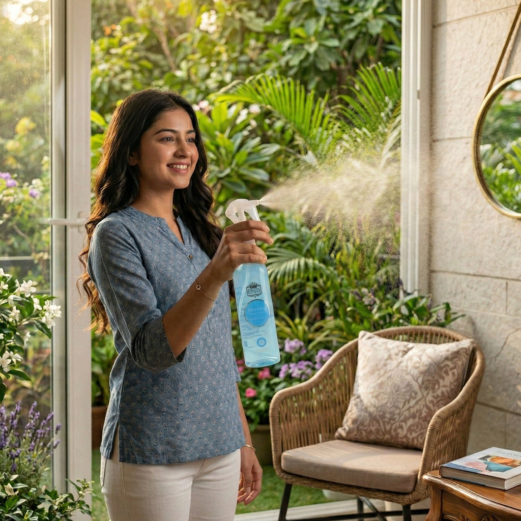 Air freshener spray bottle for indoor use