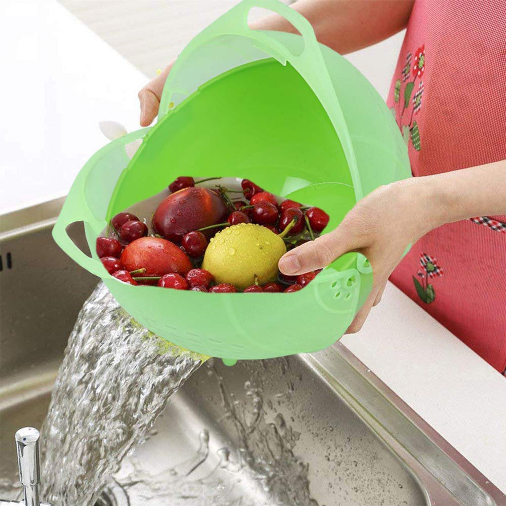 Durable BPA-free food-grade plastic 3-in-1 fruit and vegetable bowl by Apex