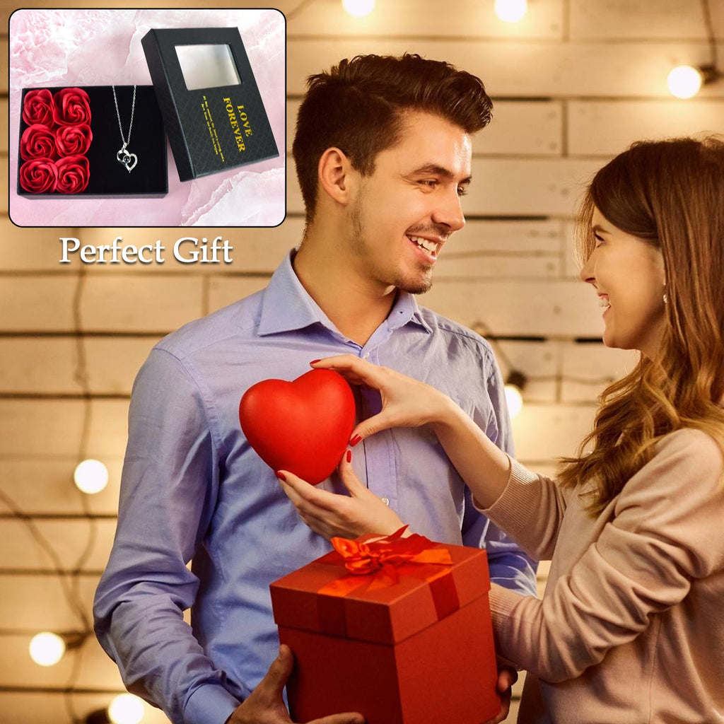 Eternal rose gift box with soft sponge-lined drawer for jewellery