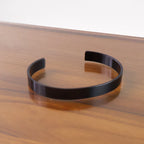 Obsidian Band black-plated stainless steel men's kada bracelet
