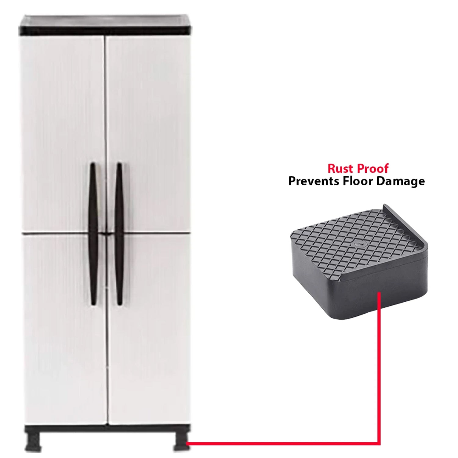 Set of 4 heavy-duty base stands shown supporting various household appliances.