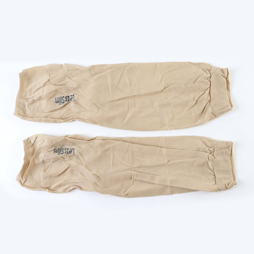 Arm sleeves placed on white background for display