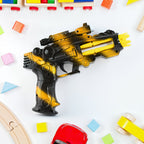 Rotating barrel LED laser gun toy with flashing light effects