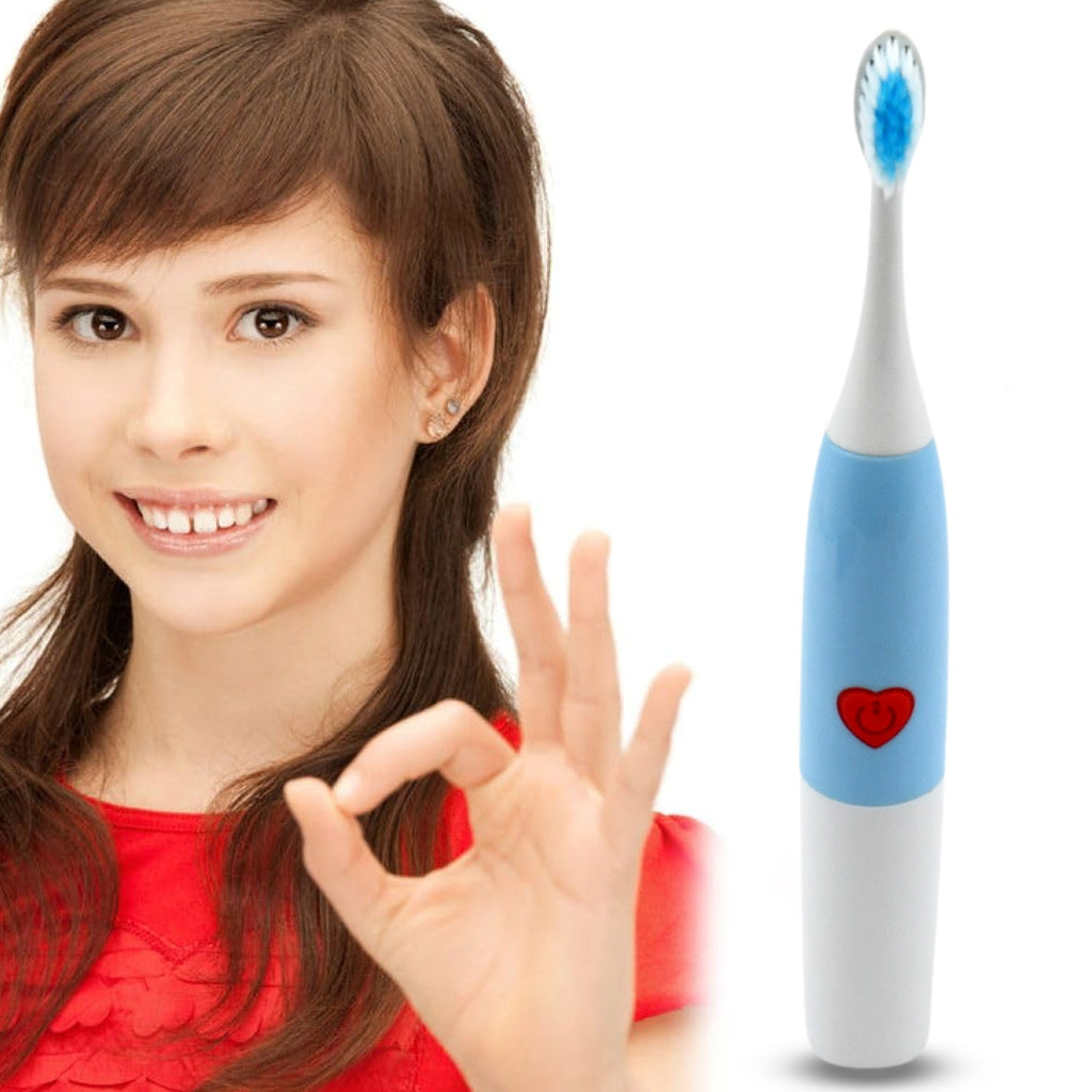 Packaging of the BrushedUp Battery-Operated Electric Toothbrush.