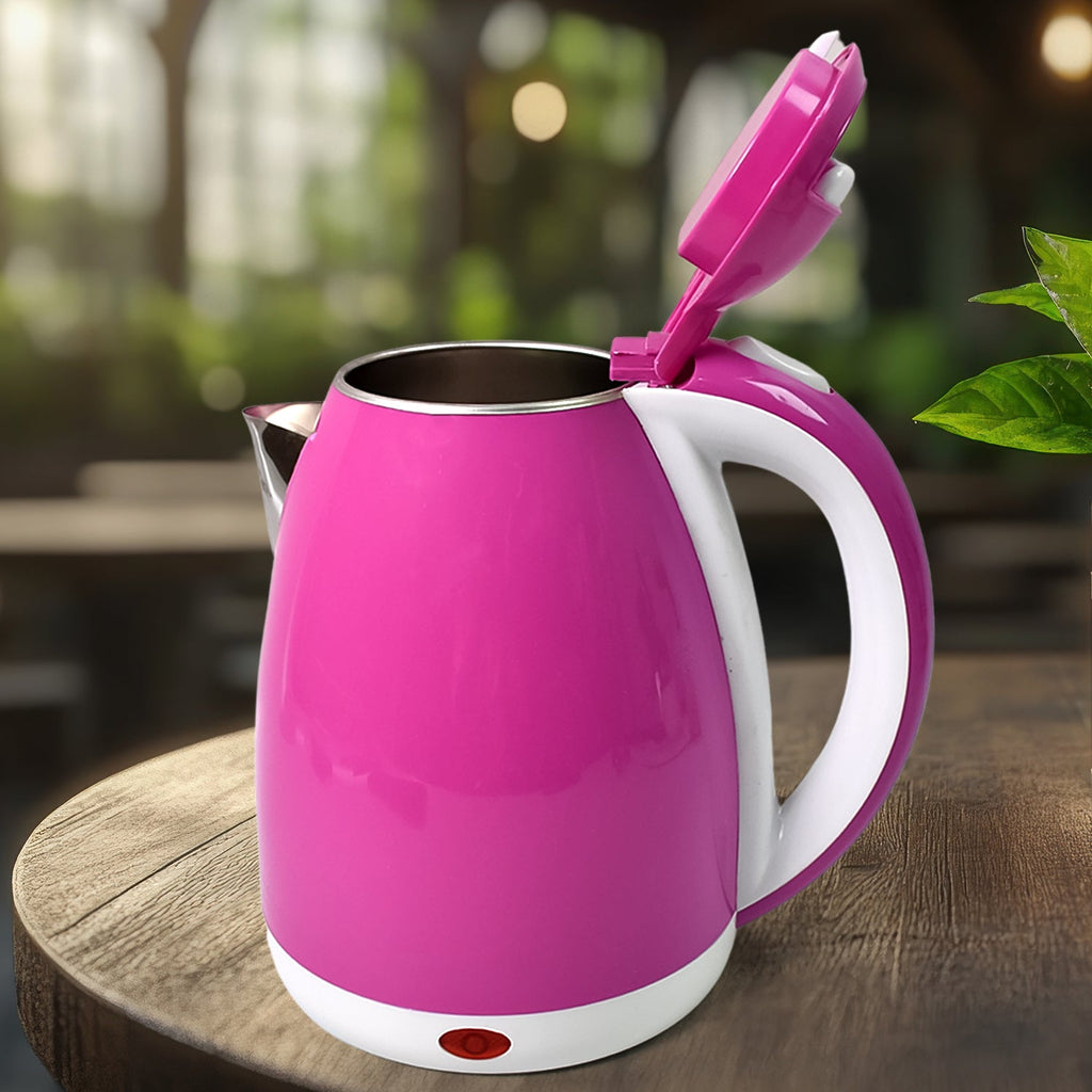 Modern electric kettle 1500W boiling water for instant tea or coffee.