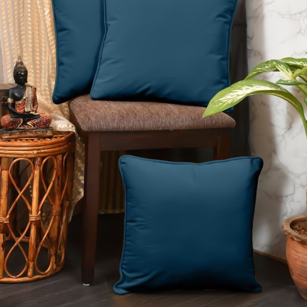 Textured fabric of a durable pillow cover.