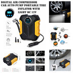 Versatile portable electric air compressor, essential for road trips.