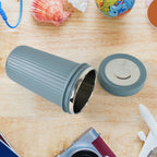 Travel Glass side view highlighting airtight silicone lid