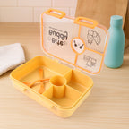 Contents and compartments of the 4-compartment lunch box