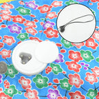 Electric hot water bag with its soft, comfortable exterior for direct application.