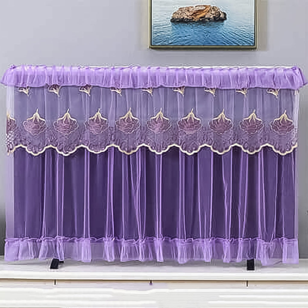 Dustproof TV cover actively protecting a screen from dust and potential scratches.
