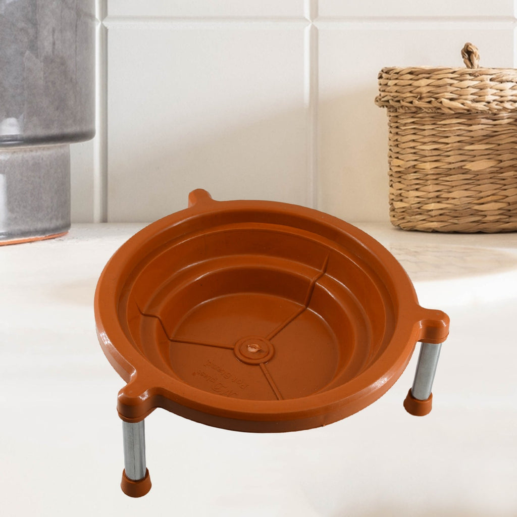 Compact plastic plant pot stand, ideal for indoor greenery.