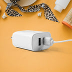 Compact iBall USB wall charger adapter with dual USB ports