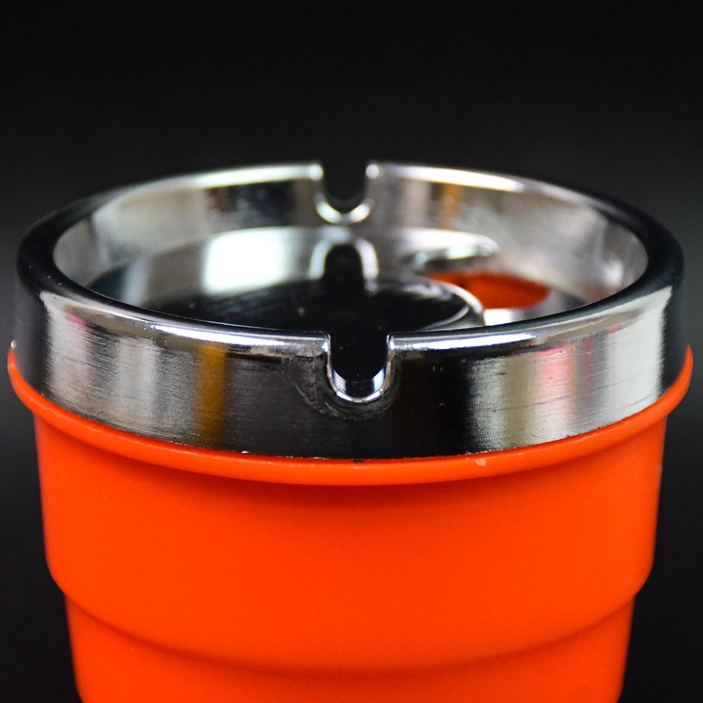 Side profile of the Velvet Wheels car ashtray, highlighting its sleek design.