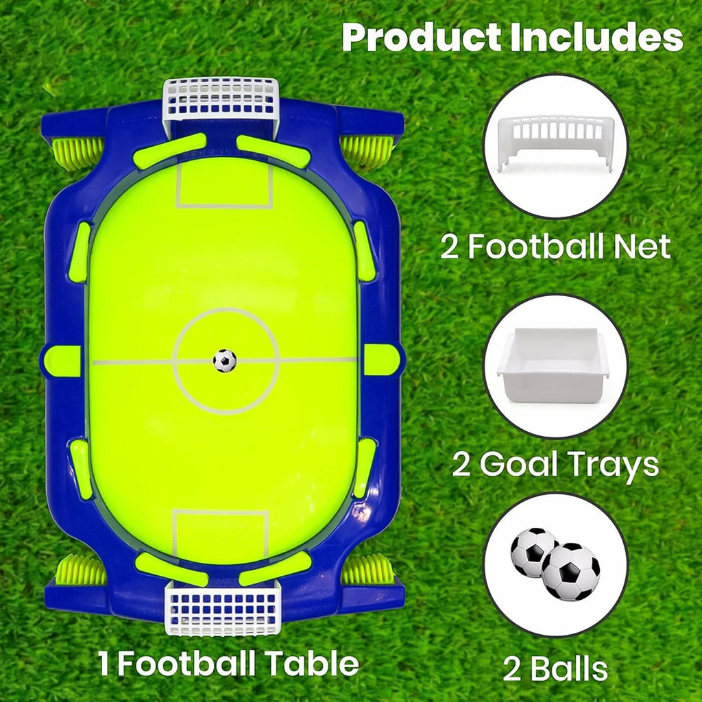 Side angle of interactive manual tabletop football flick game