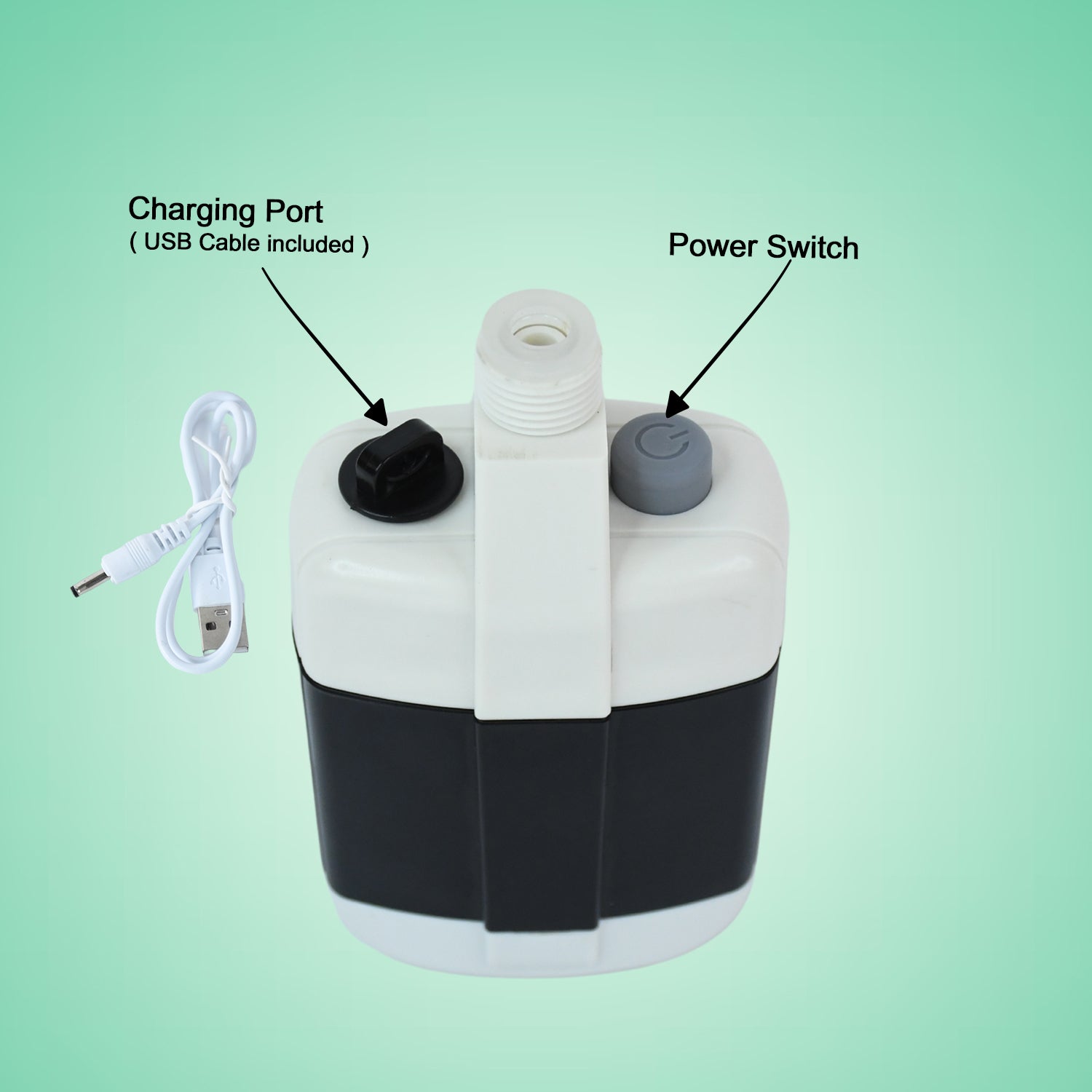 Accessories included with portable outdoor shower kit for hands-free use